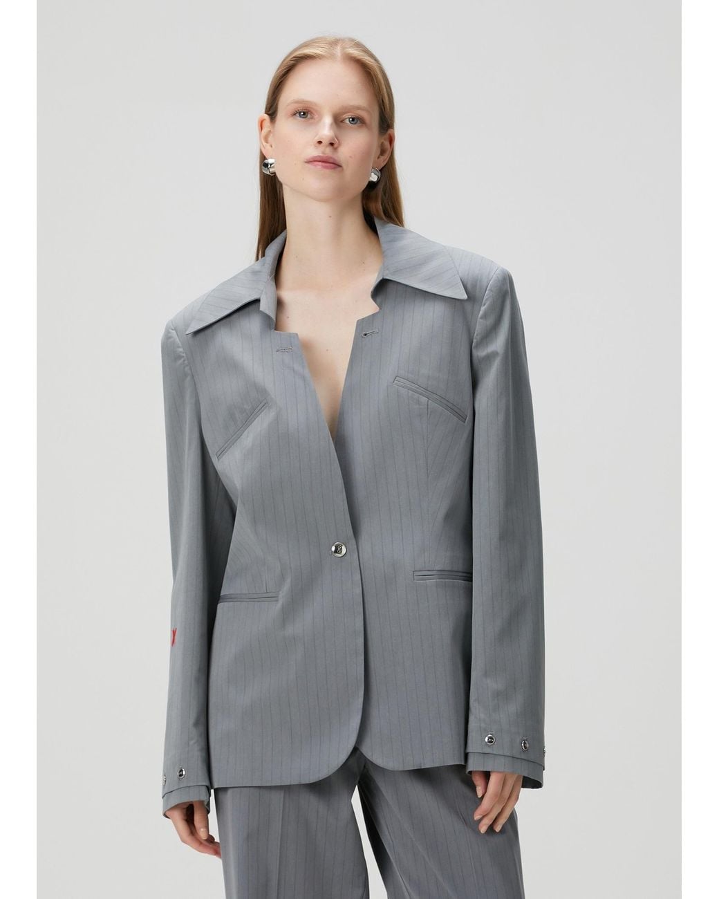 Pcfg Gray Cotton Woven Jacket