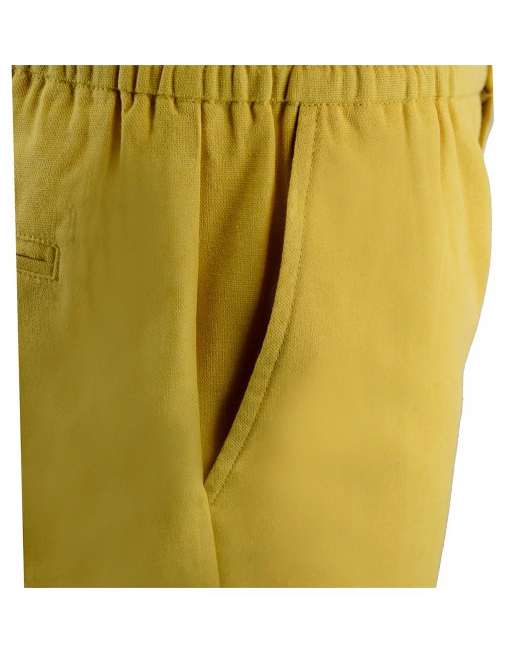 DAVID WEJ Green Kingston Linen Blend Short for men