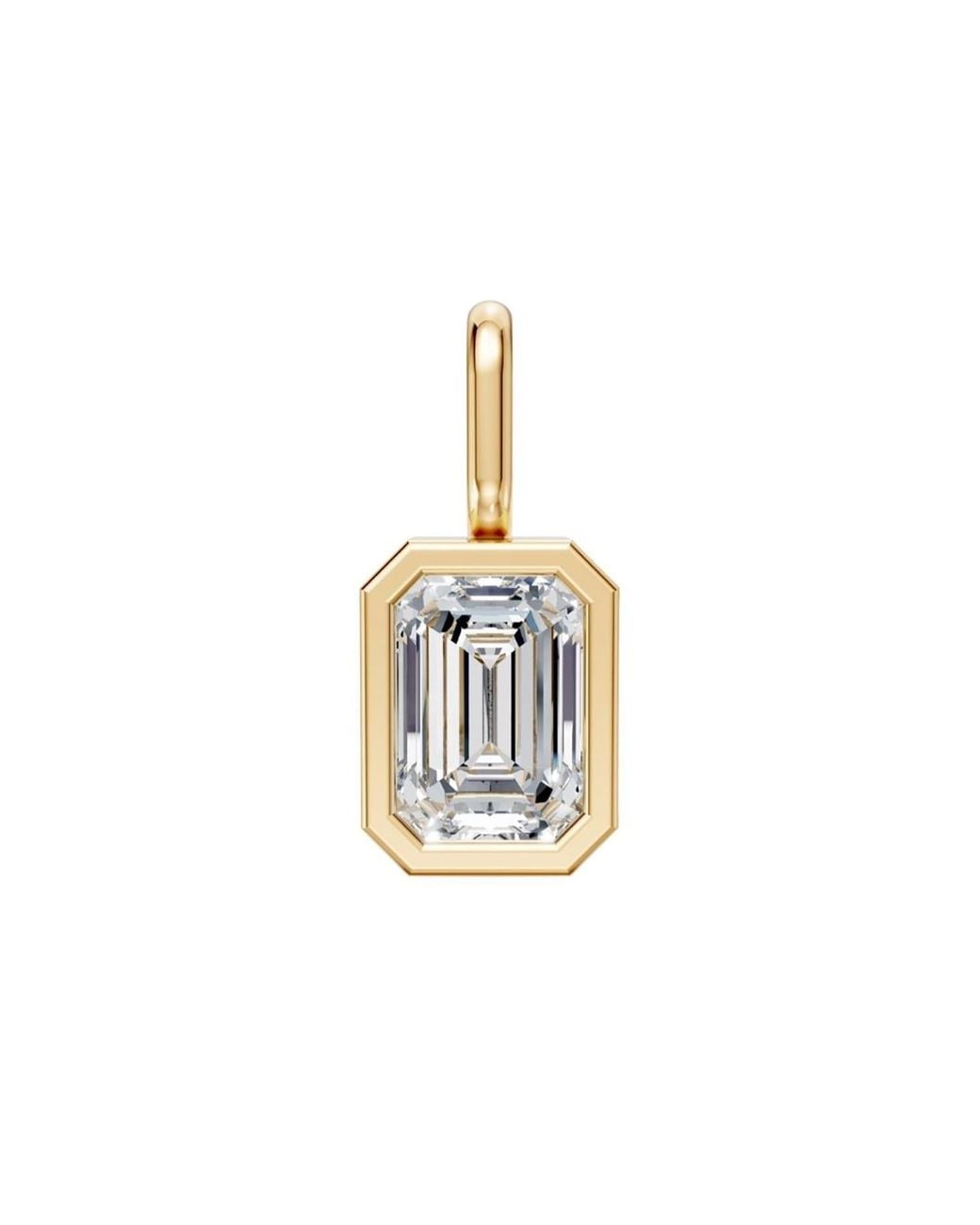 Öugie Metallic The Emerald Cut Diamond Bezel Pendant