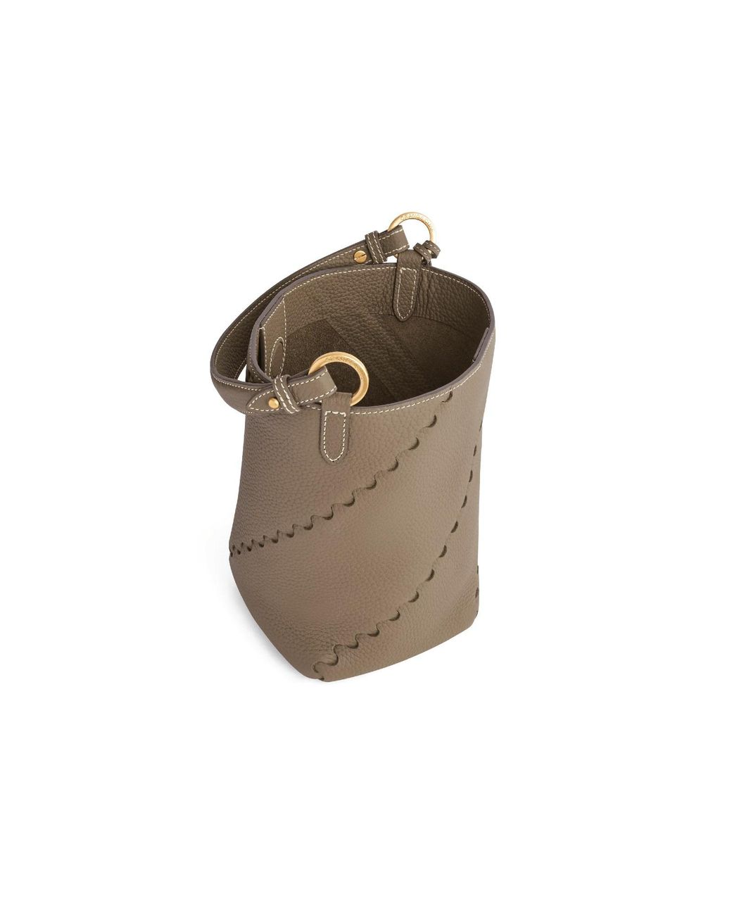 Orange Cube Brown Mosaic Slouch Bucket Bag