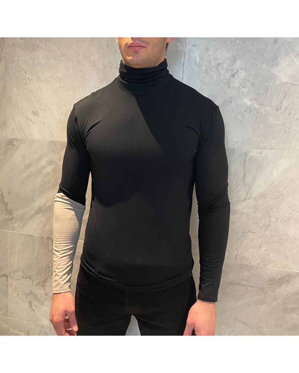 carlton jones Blue Superhero Turtleneck Homme for men