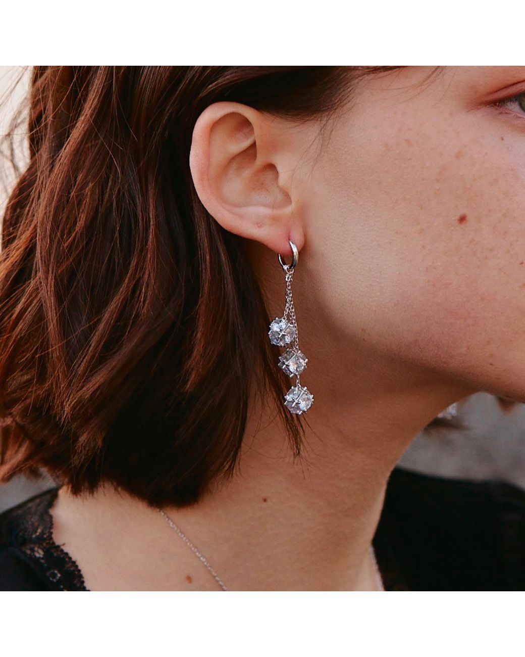Retro Chic Metallic Rock Sugar Earrings