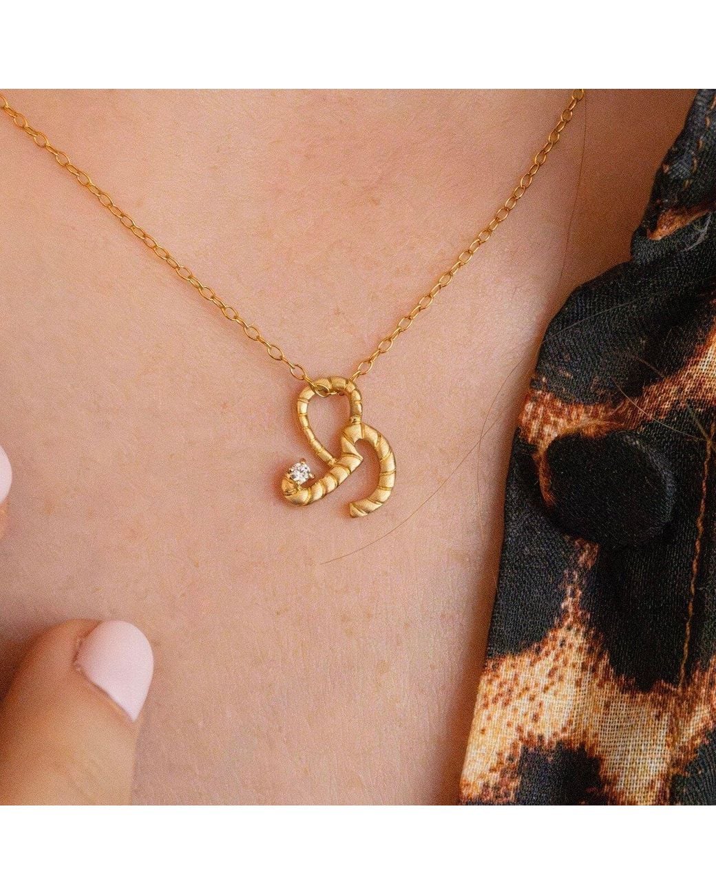 Claire Hill Designs Metallic Courage Shorthand Charm Necklace