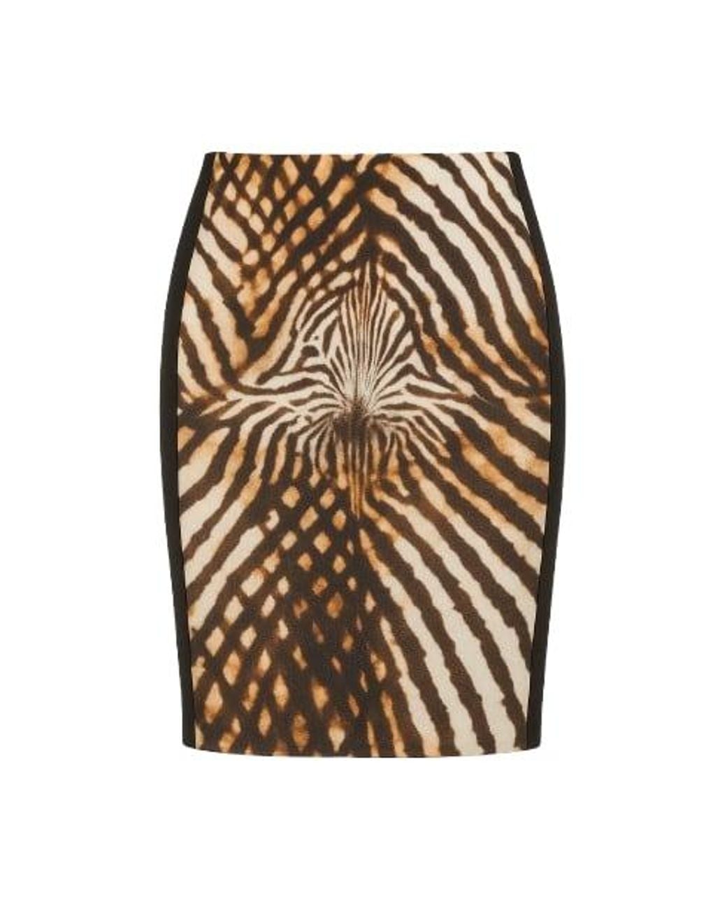 Conquista Multicolor Animal Print Fitted Skirt
