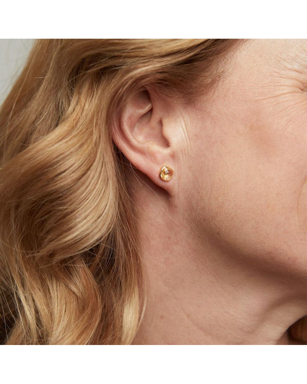 Auree Jewellery Metallic Brooklyn Citrine & Vermeil Stud Earrings