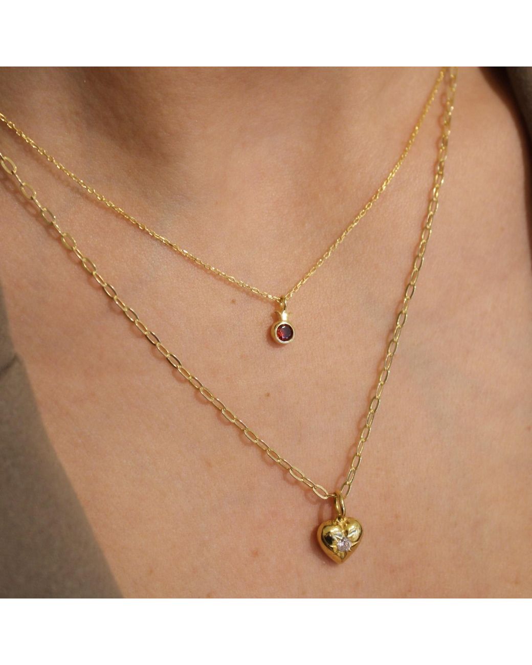 1610Istanbul Metallic Harem Garnet Necklace