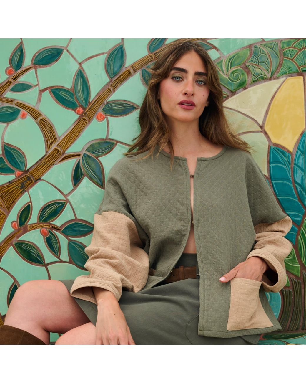 Italia A Collection Green The Crew Jacket