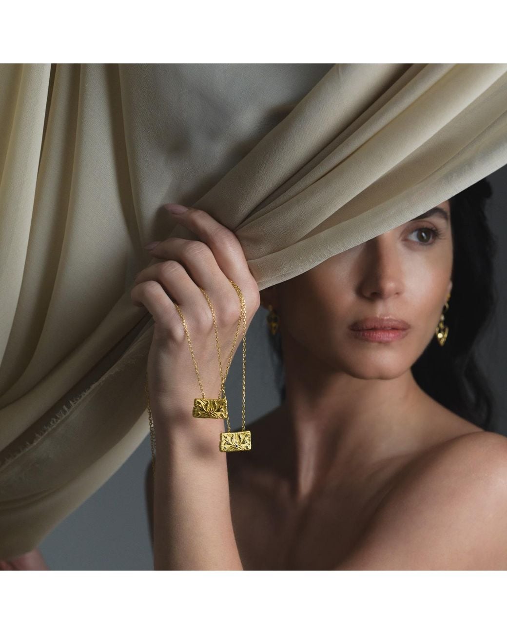 Myrto Katramadou Jewellery Metallic Lotus Necklace Plated