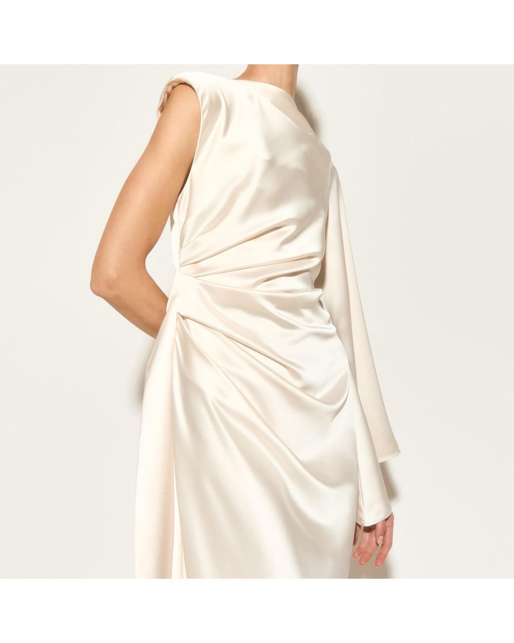 Herfetch White Midi Lily Dress-Ecru