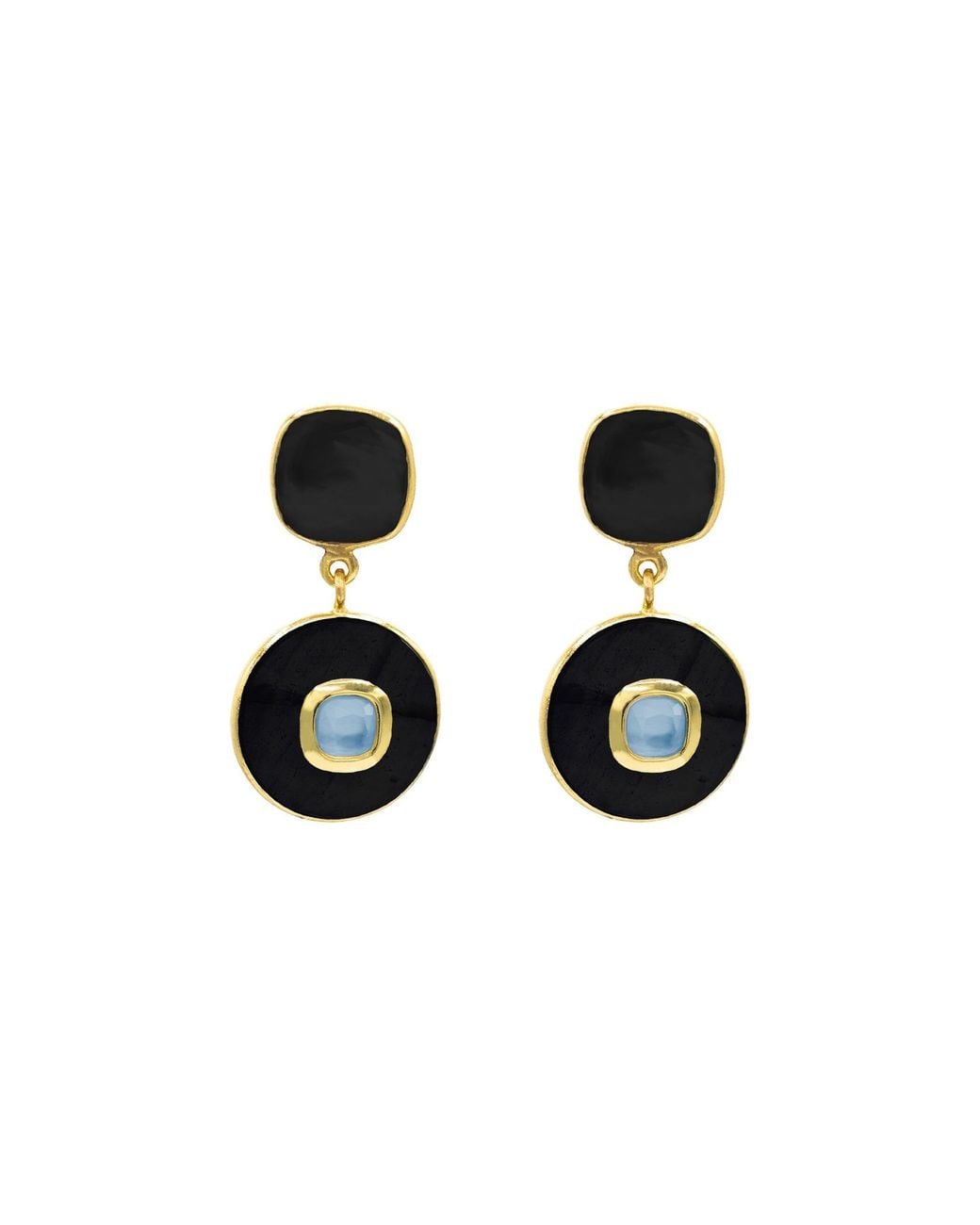 Marcia Moran Black Inelda Earrings And Tanzanite