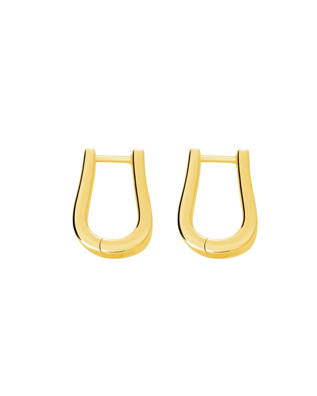 Lucy Quartermaine Metallic Petal Hoops Small