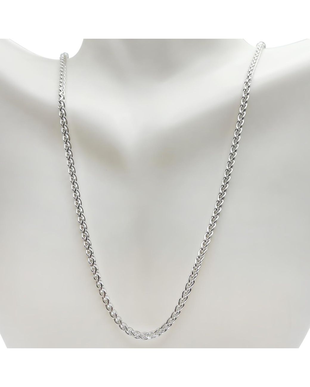 Kylie Harper Metallic Italian Sterling Foxtail Wheat Chain for men