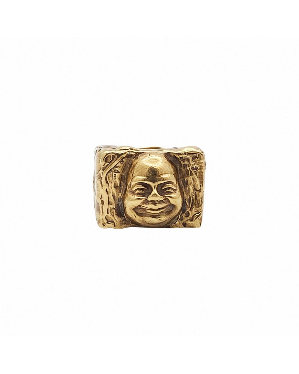 Moca Jewellery Gray Buddha Signet Ring