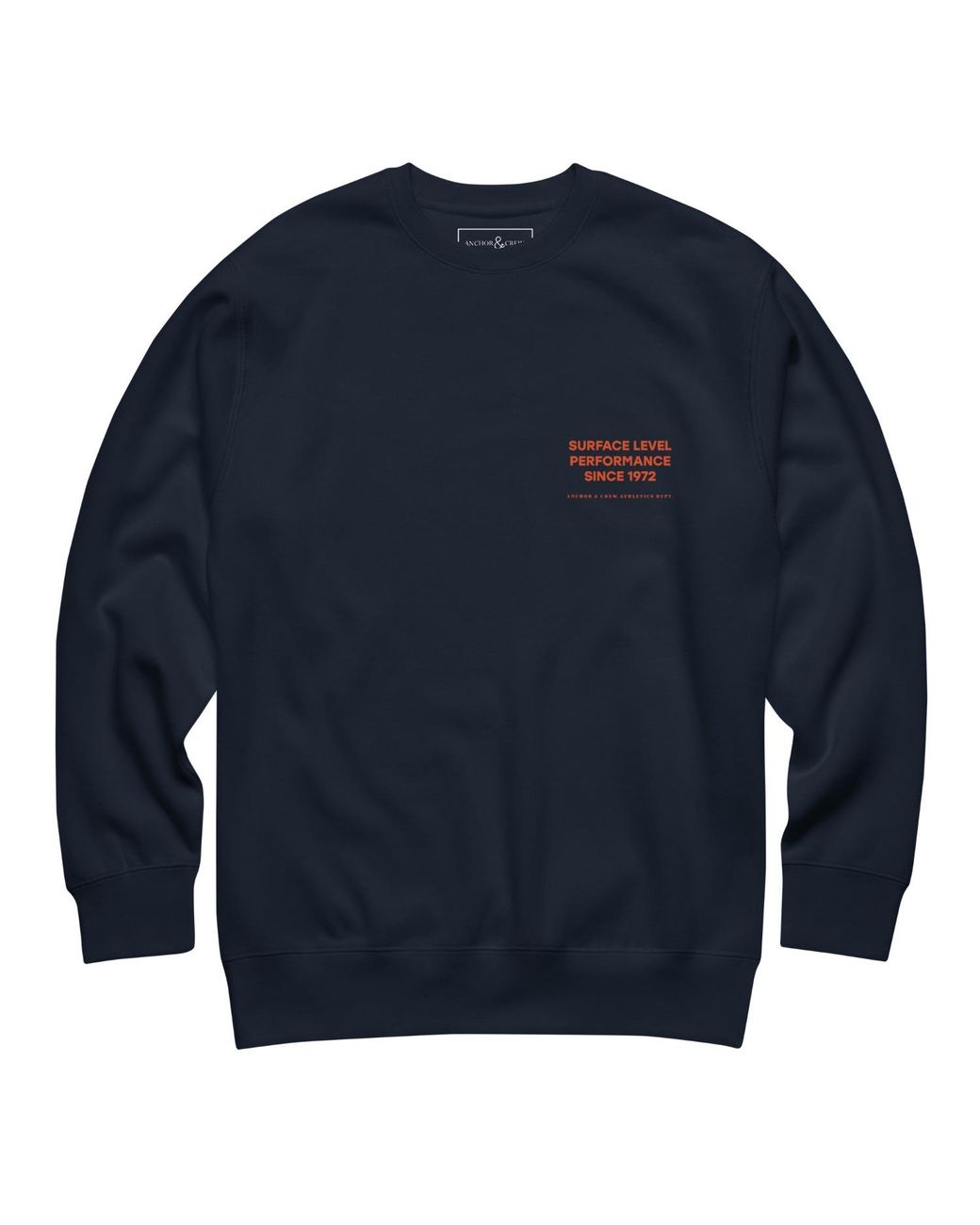 Anchor and Crew Blue Personal Best-Ish Swimming Club League Organic Cotton Sweatshirt for men