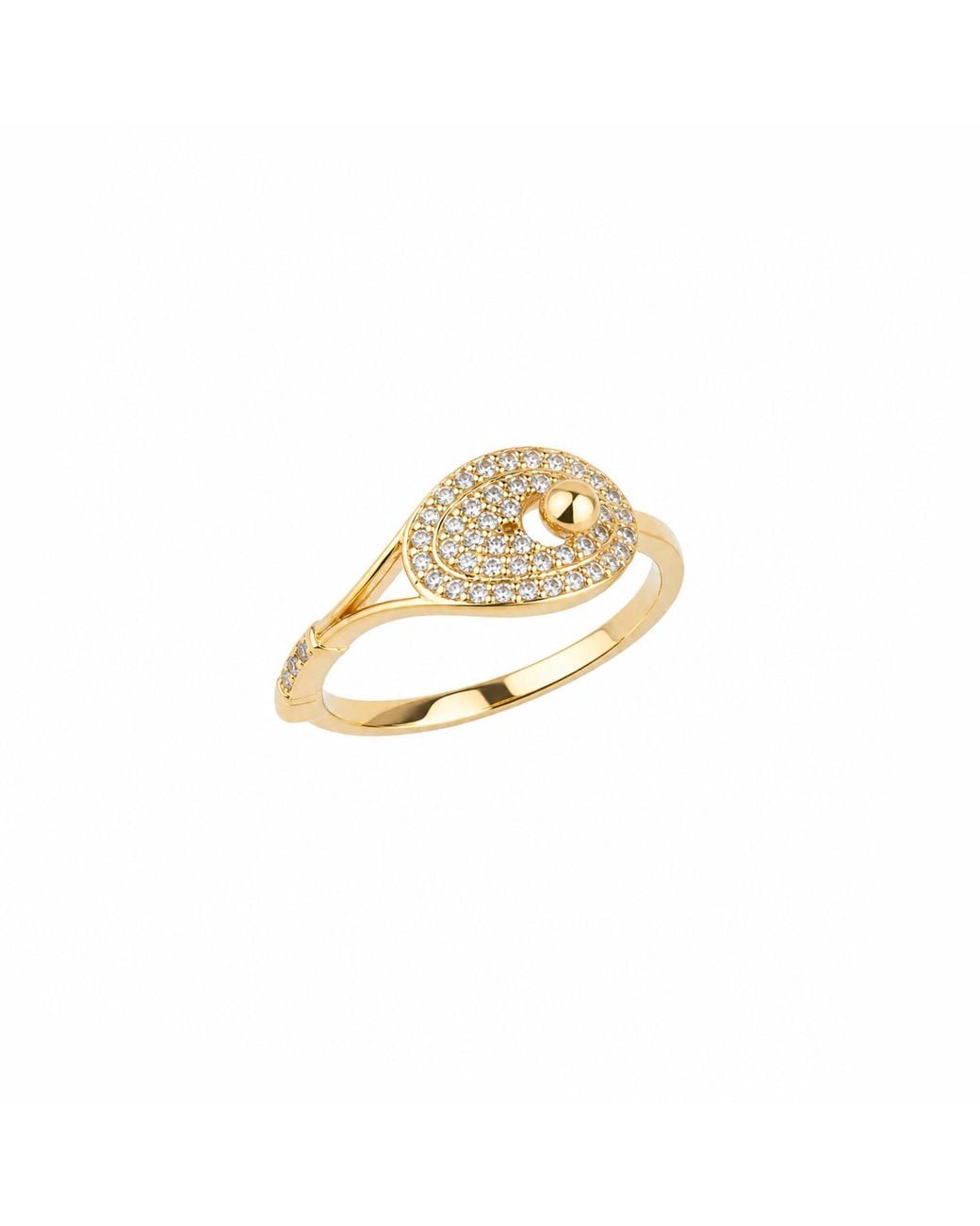 Spero London Metallic Sterling Tennis Racket Ring