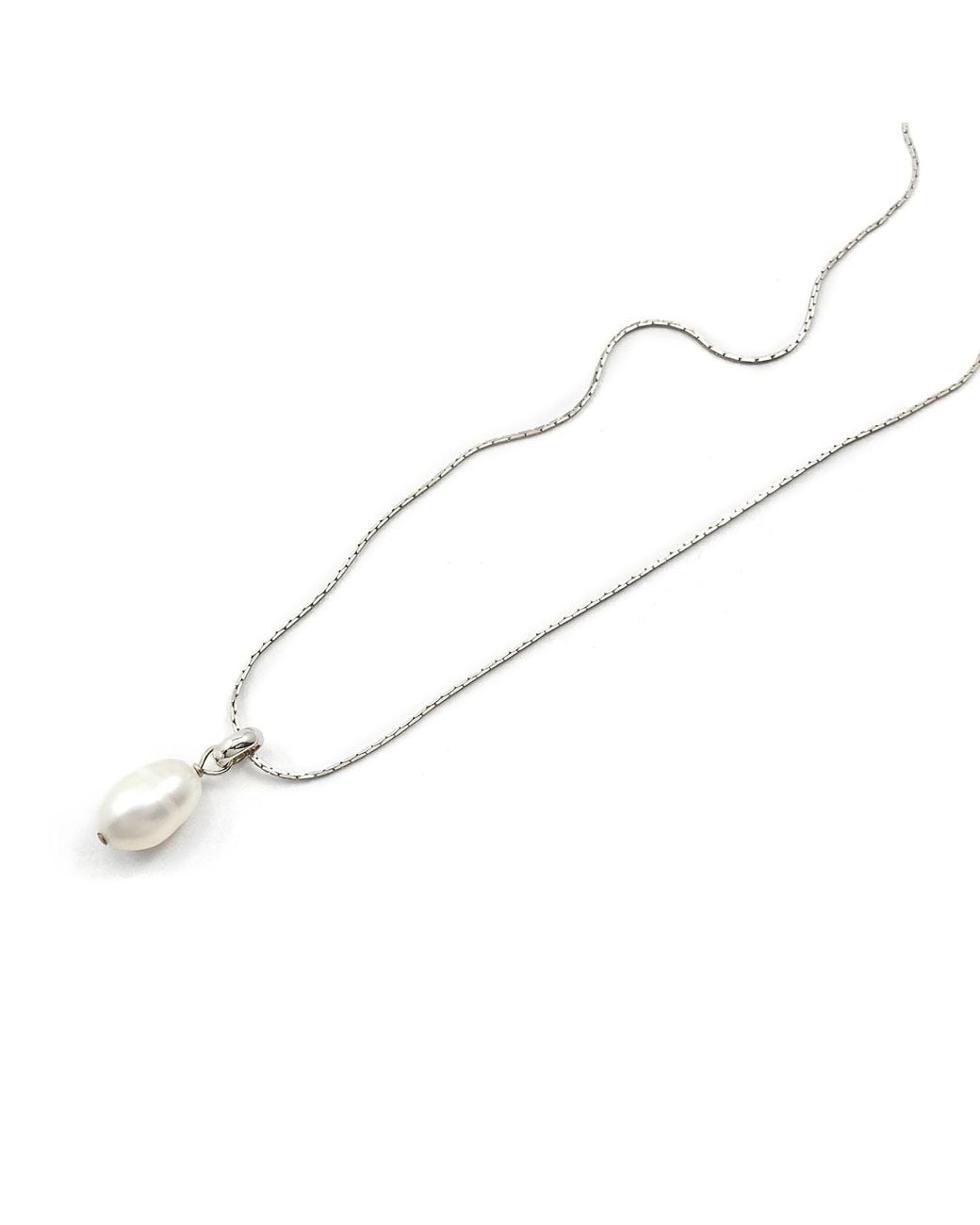 Biko Jewellery White Freshwater Pendant