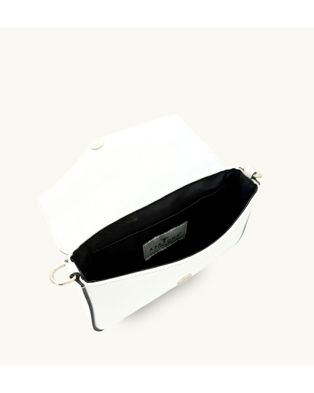 Apatchy London White The Munro Leather Shoulder Bag