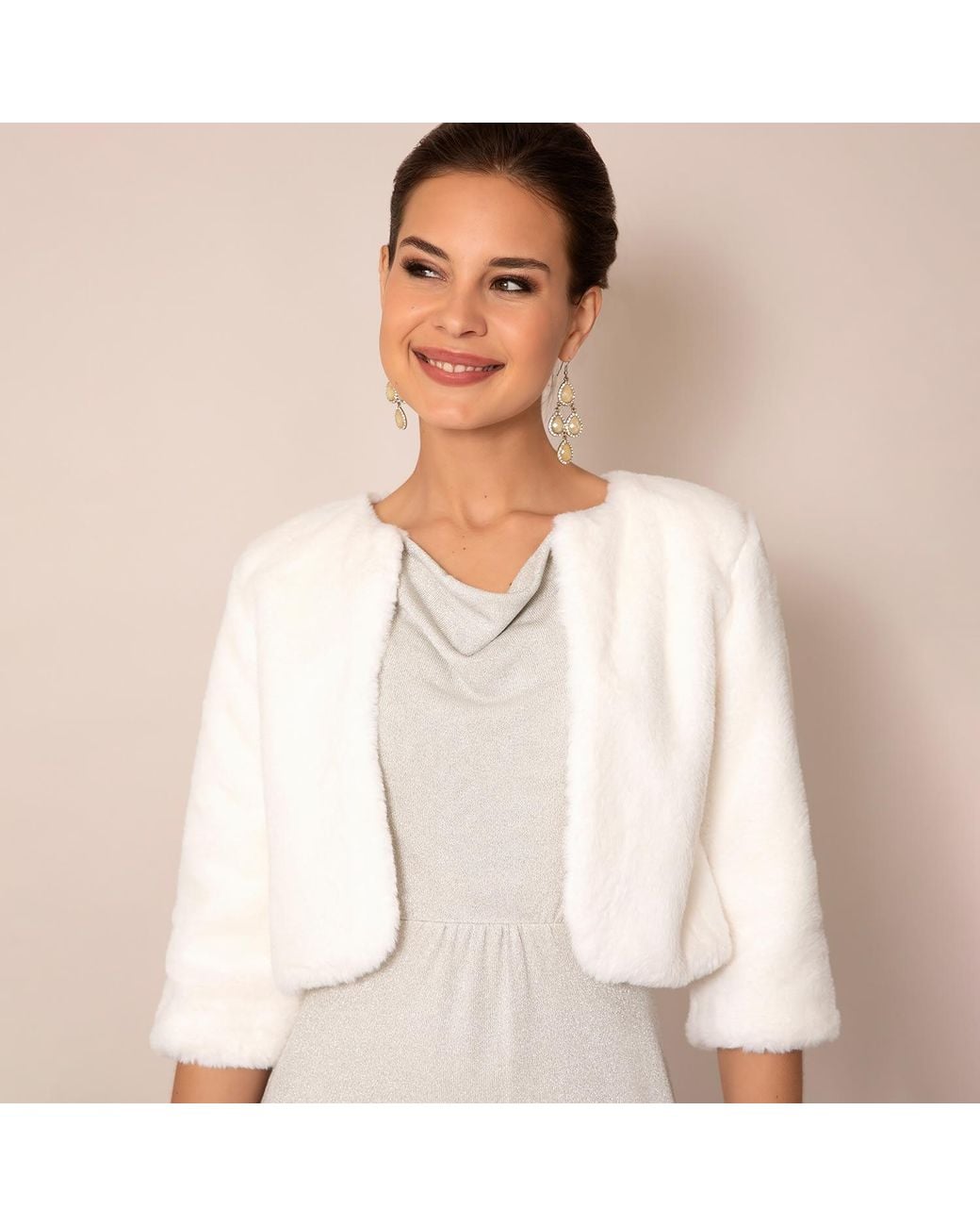 Alie Street London White Cruise Cowl Neck Maxi Dress Moonstone Shimmer