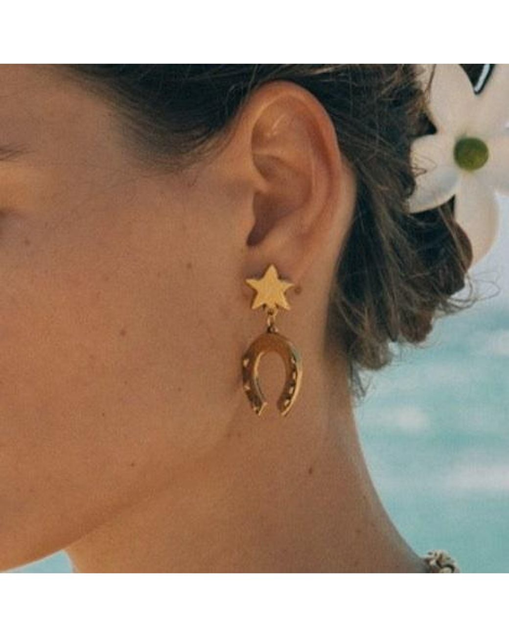 Sccollection Metallic Lucky Horseshoe Earrings