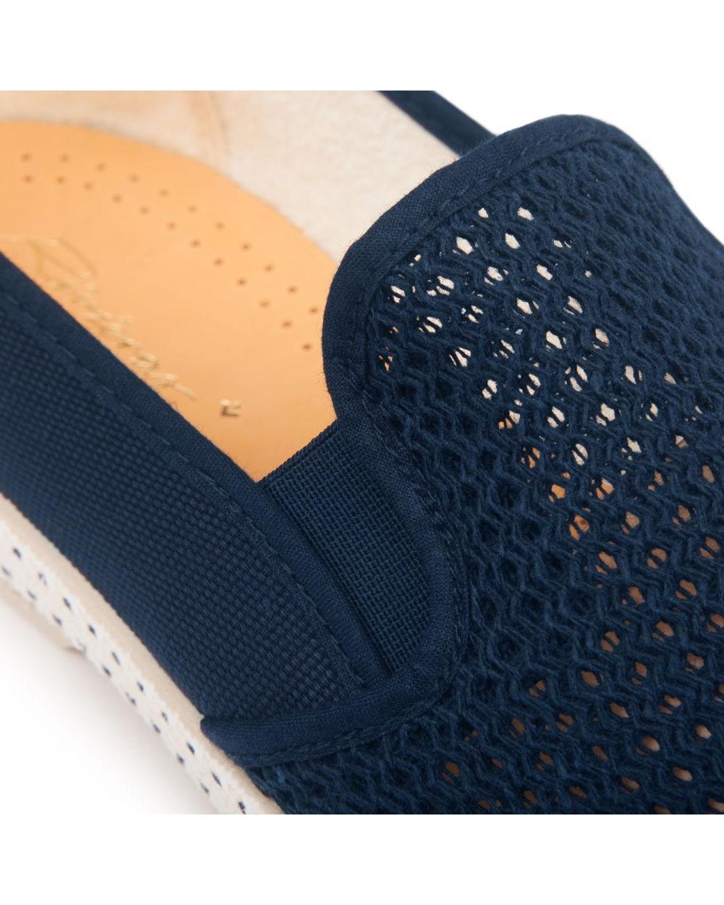 Rivieras Blue Classic Cotton Canvas Slip-On Loafer With Laces