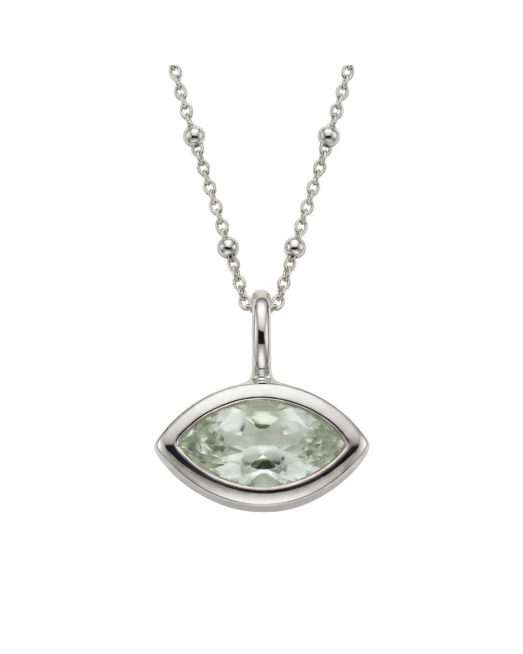 Dainty London Metallic Siren's Teardrop Quartz Necklace