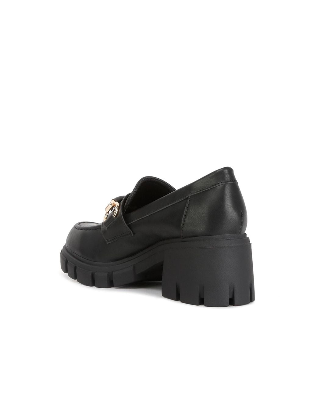 Rag & Co Black Evangeline Chunky Platform Loafers In