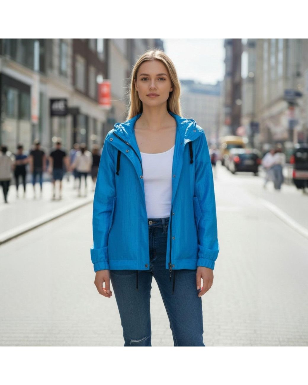 BEIRA Blue Luisa Water Repellent Jacket –