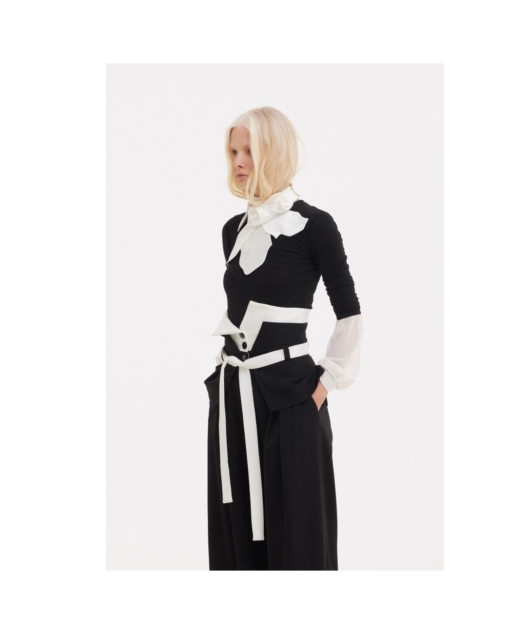 Julia Allert White Evening Neckwear