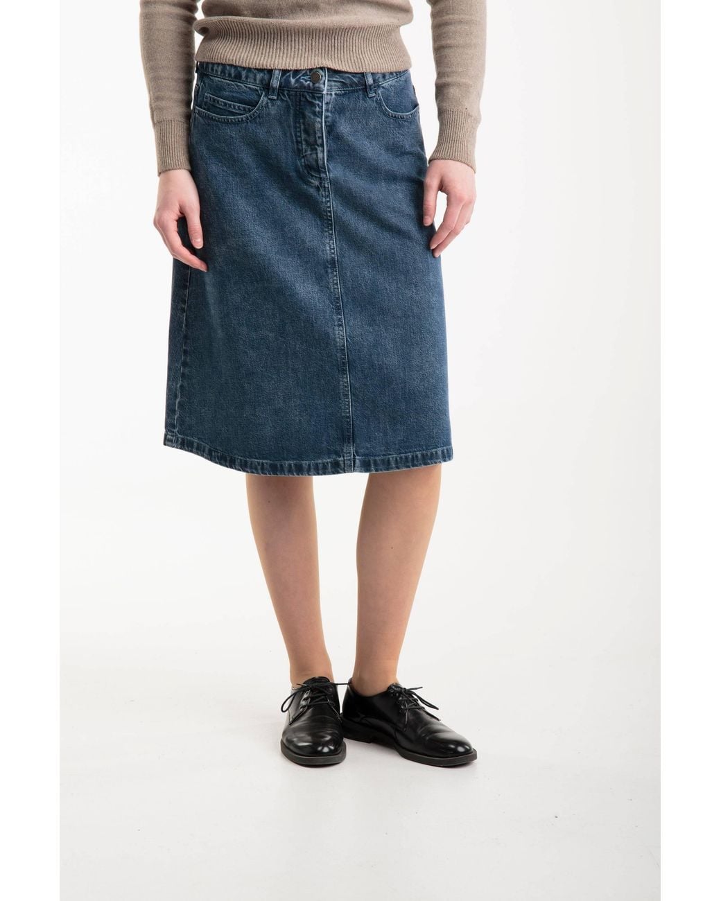 Reet Aus Blue Recycled Denim Skirt