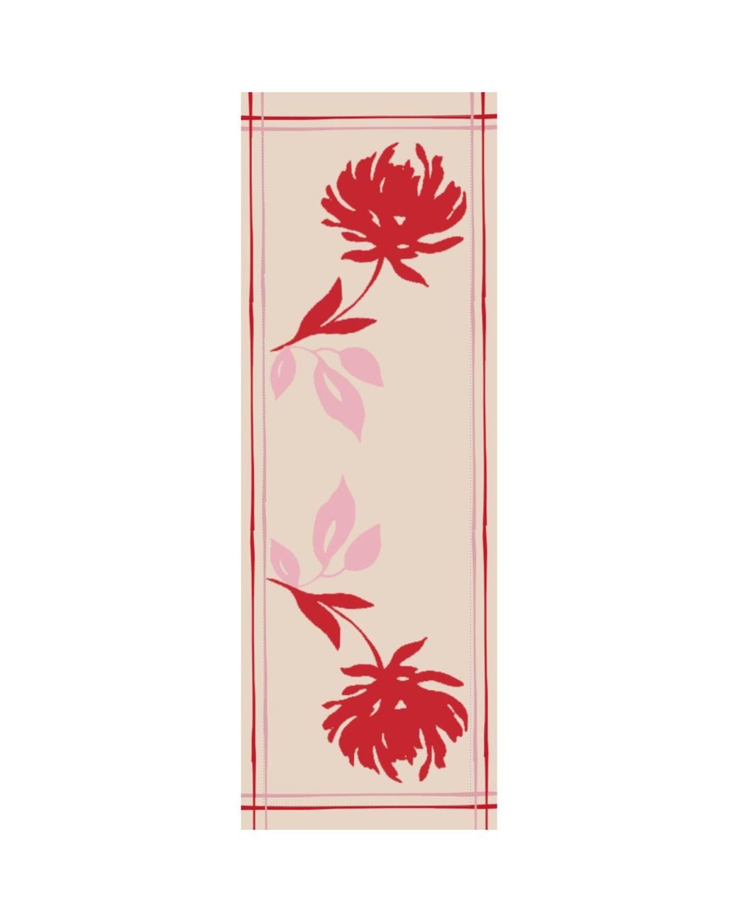 Heritagemoda Pink Neutrals Luxury Wool-Silk Scarf – Hand-Painted Ivory With & Floral Design