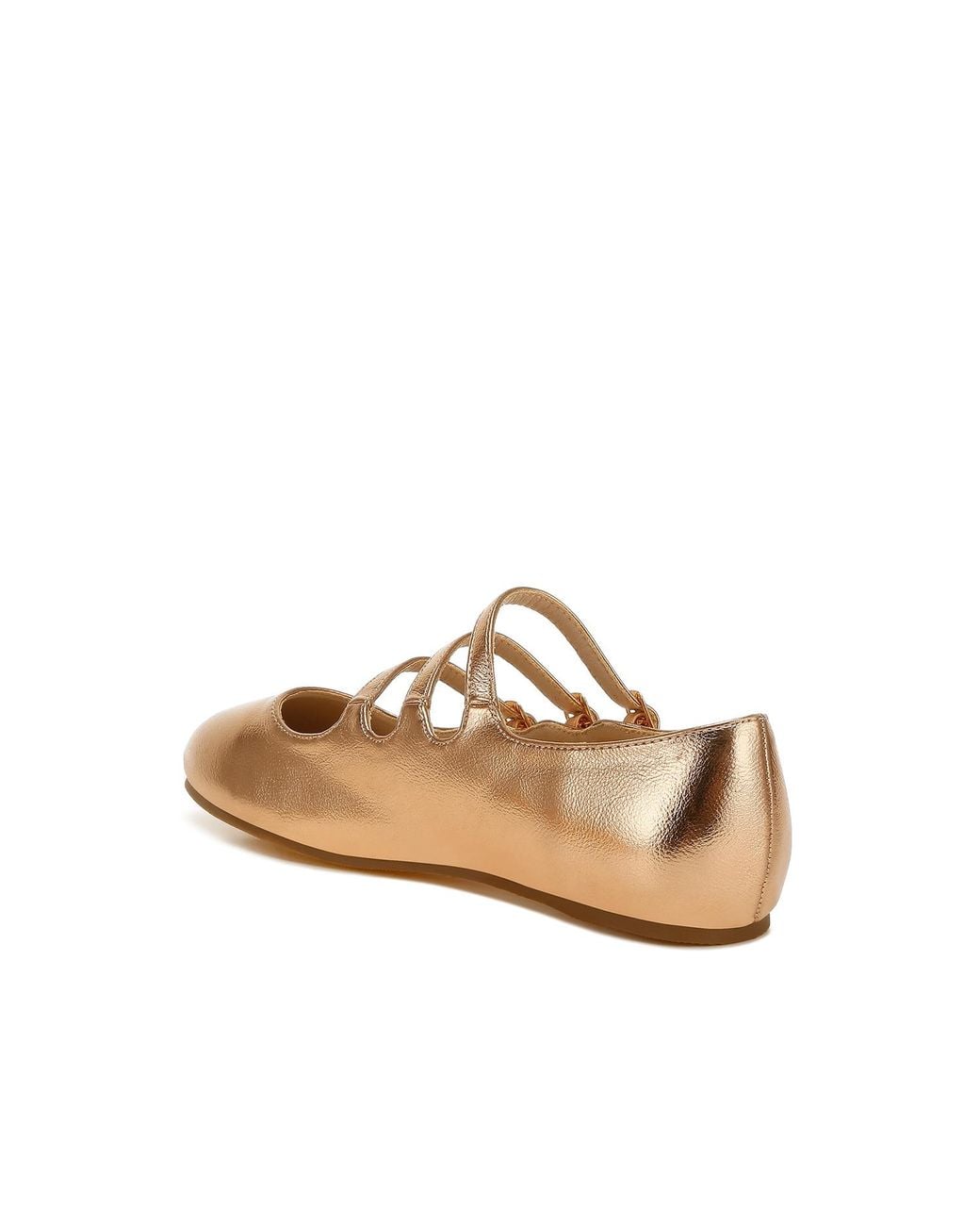 Rag & Co Natural Macarina Triple Strap Mary Jane Ballerinas