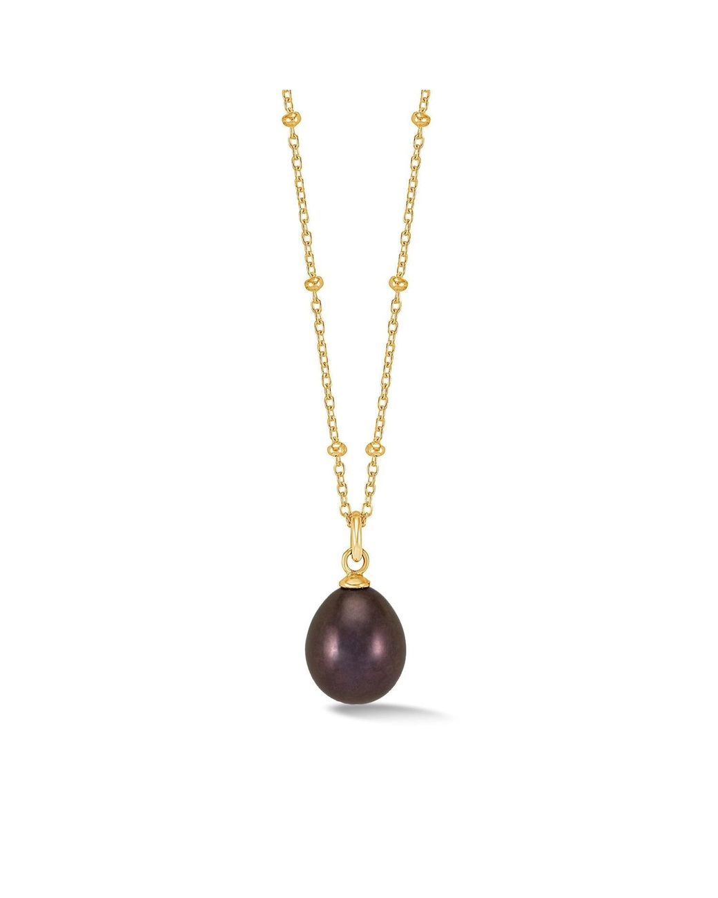 Dower & Hall Metallic Large Oval Peacock Luna Pearl Pendant