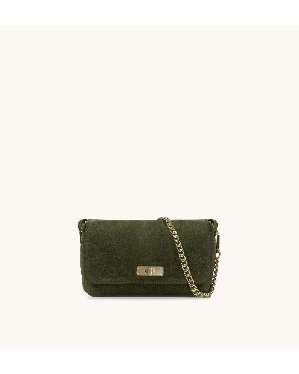 Apatchy London Green The Maisie Mini Suede Bag