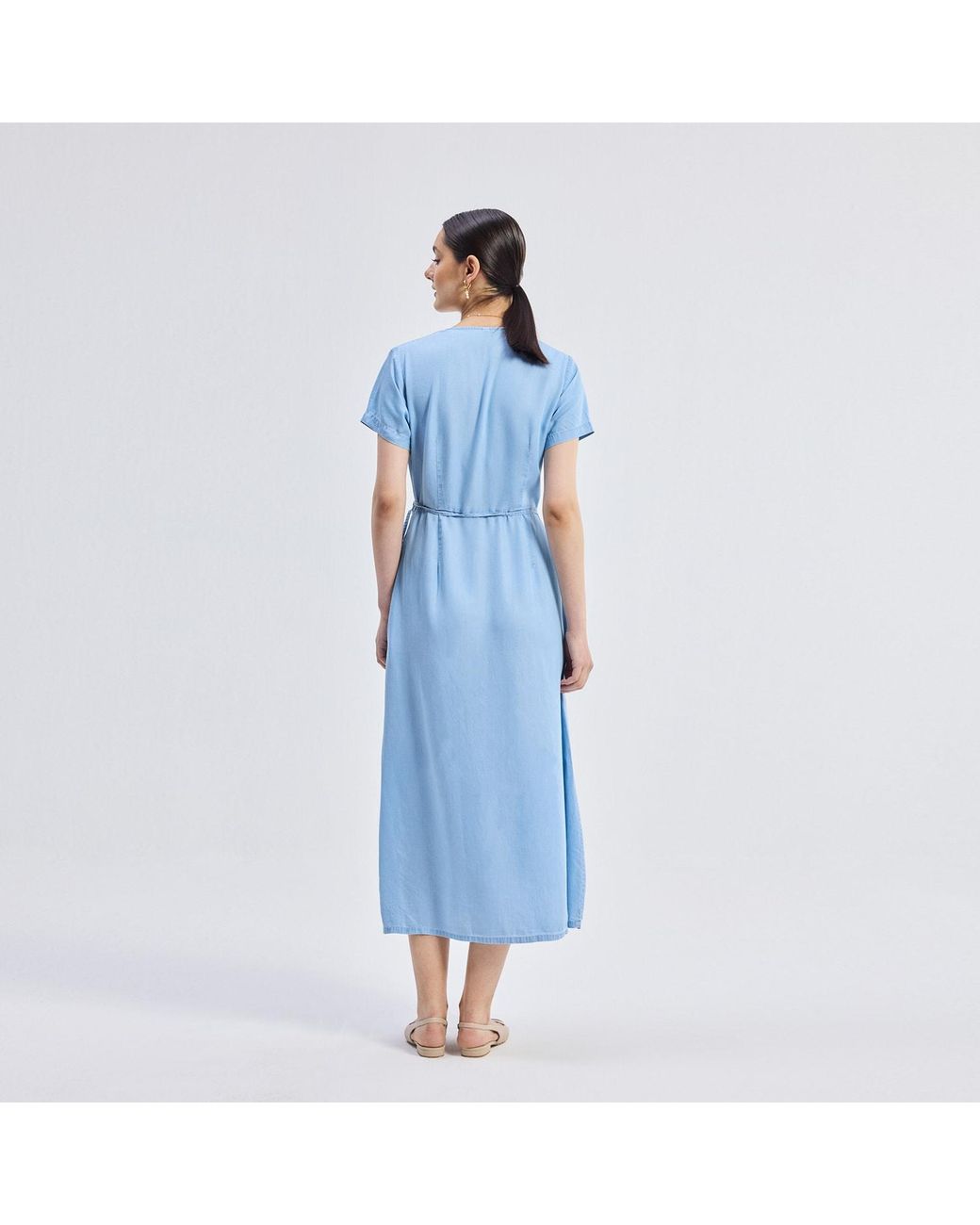REISTOR Blue Maxi Wrap Dress