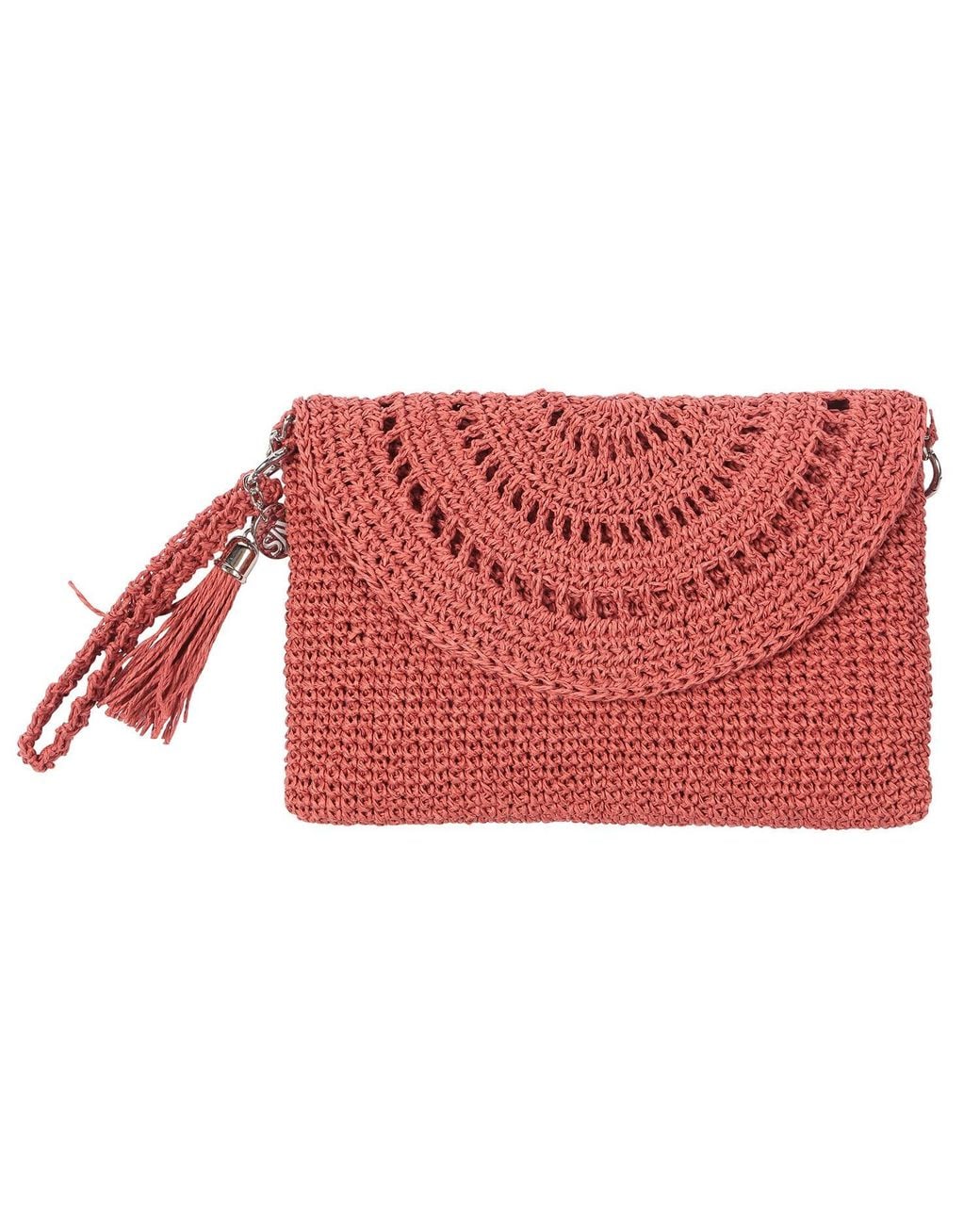 SJW BAGS LONDON Red Grace Hand Crochet Bag