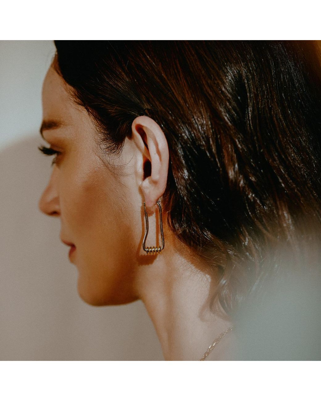 Lait & Lune Metallic Metope Earrings