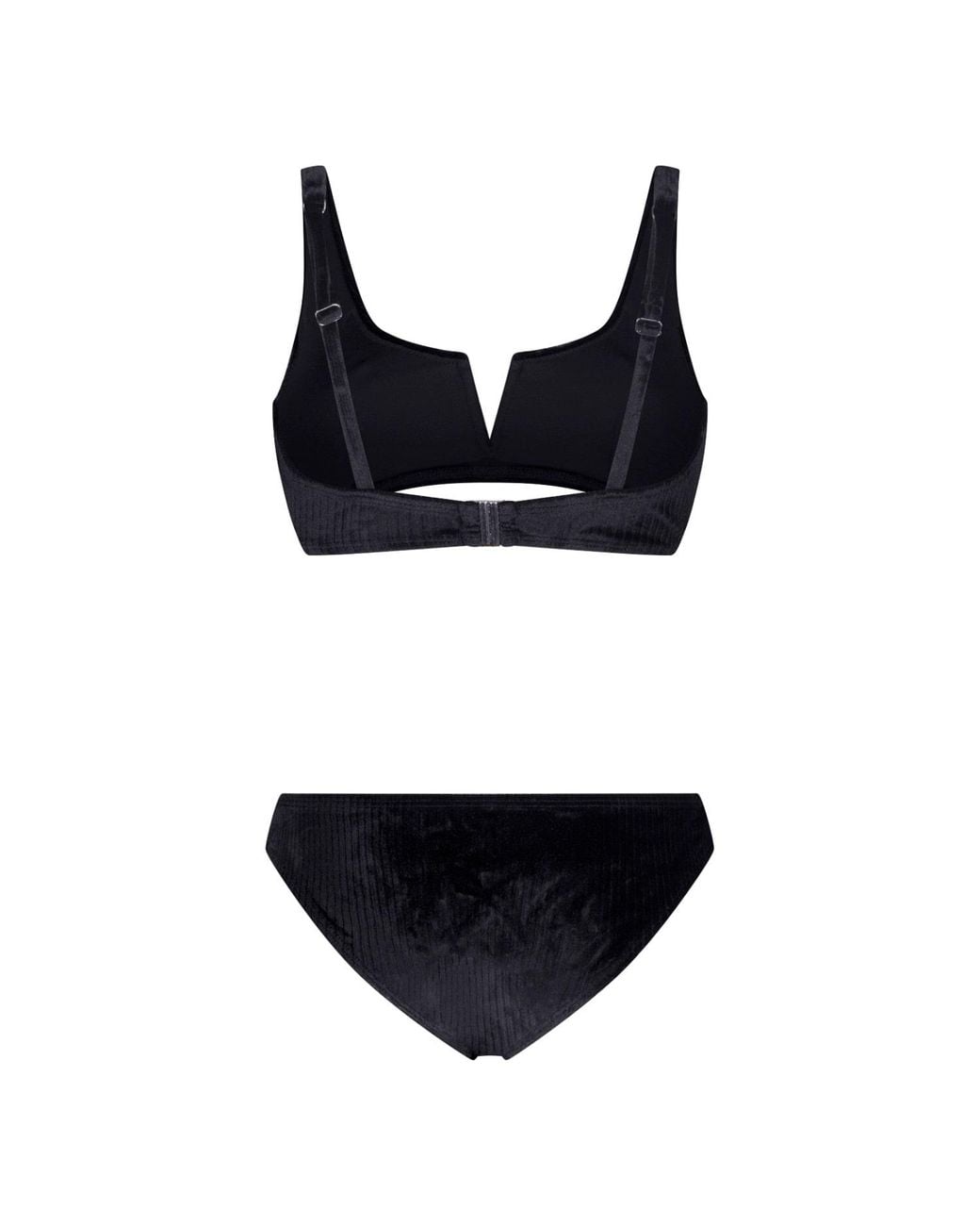 Maison Tangerine Black Monaco Velvet Bikini For