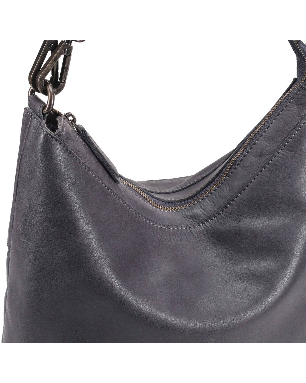 Lloyd Baker Gray Lilaia Leather Hobo/ Shoulder Bag