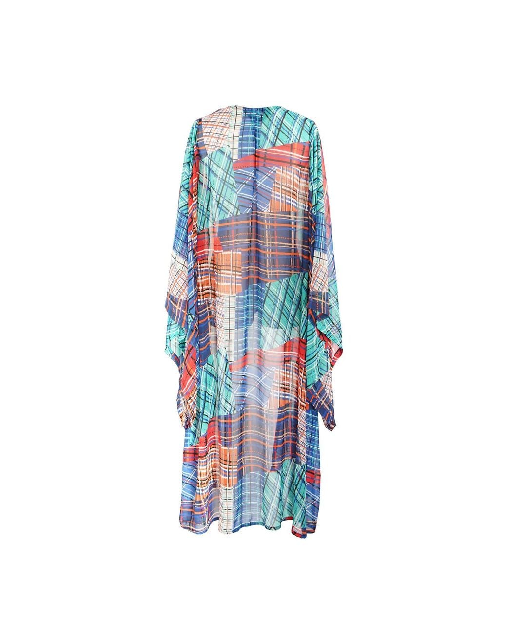 Jennafer Grace Multicolor Nu Tartan Kimono
