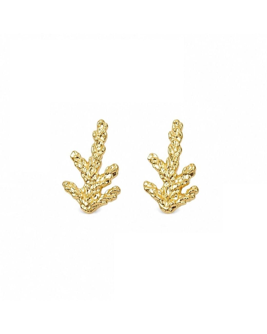 Mother Nature Jewelry Metallic Minimalist Juniper Studs, Handmade Branch Earrings