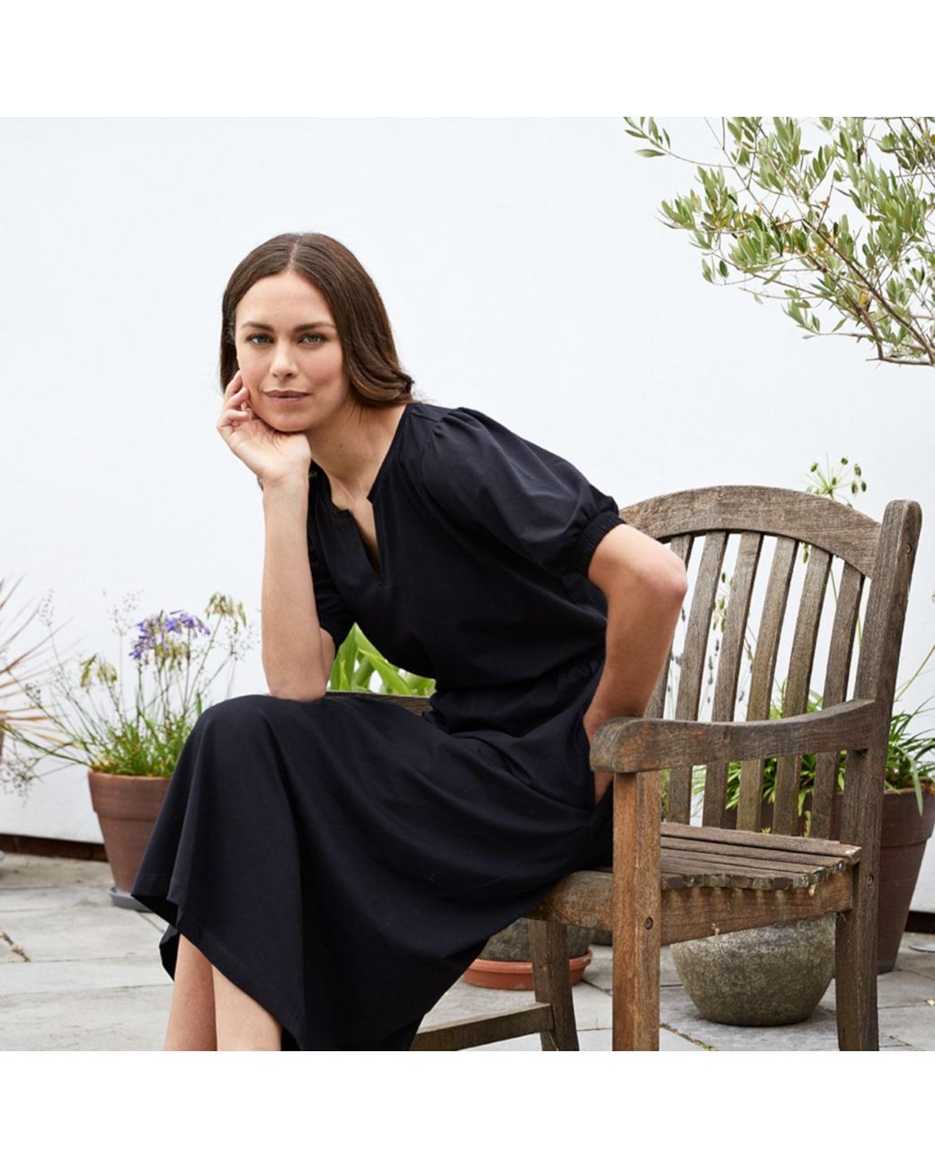 Cove Black Cuba Midi Dress With Pockets