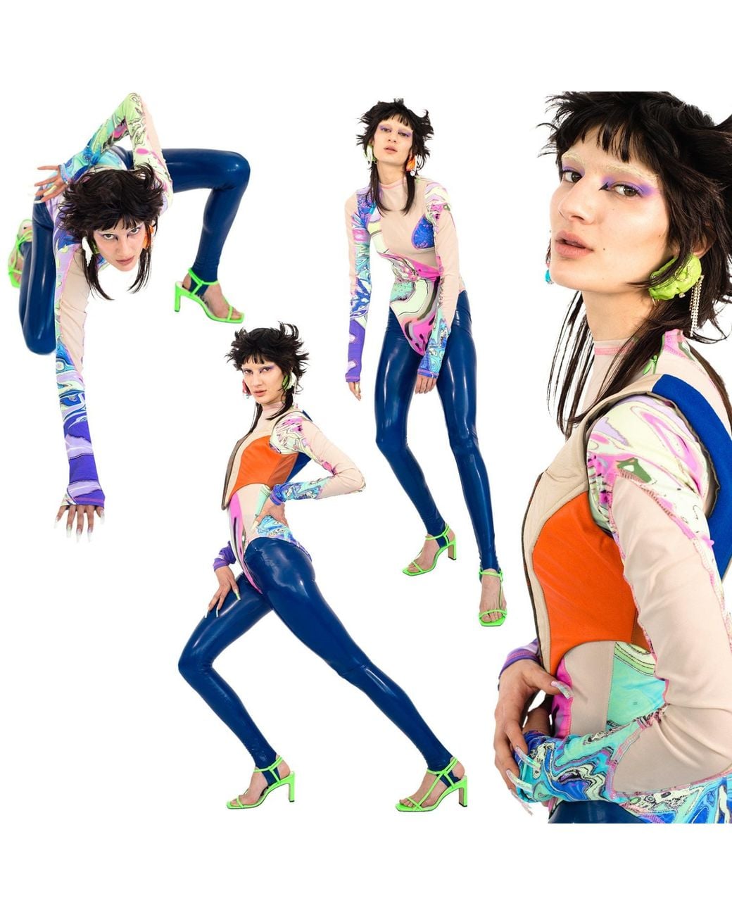Paloma Lira Blue Latex Leggings