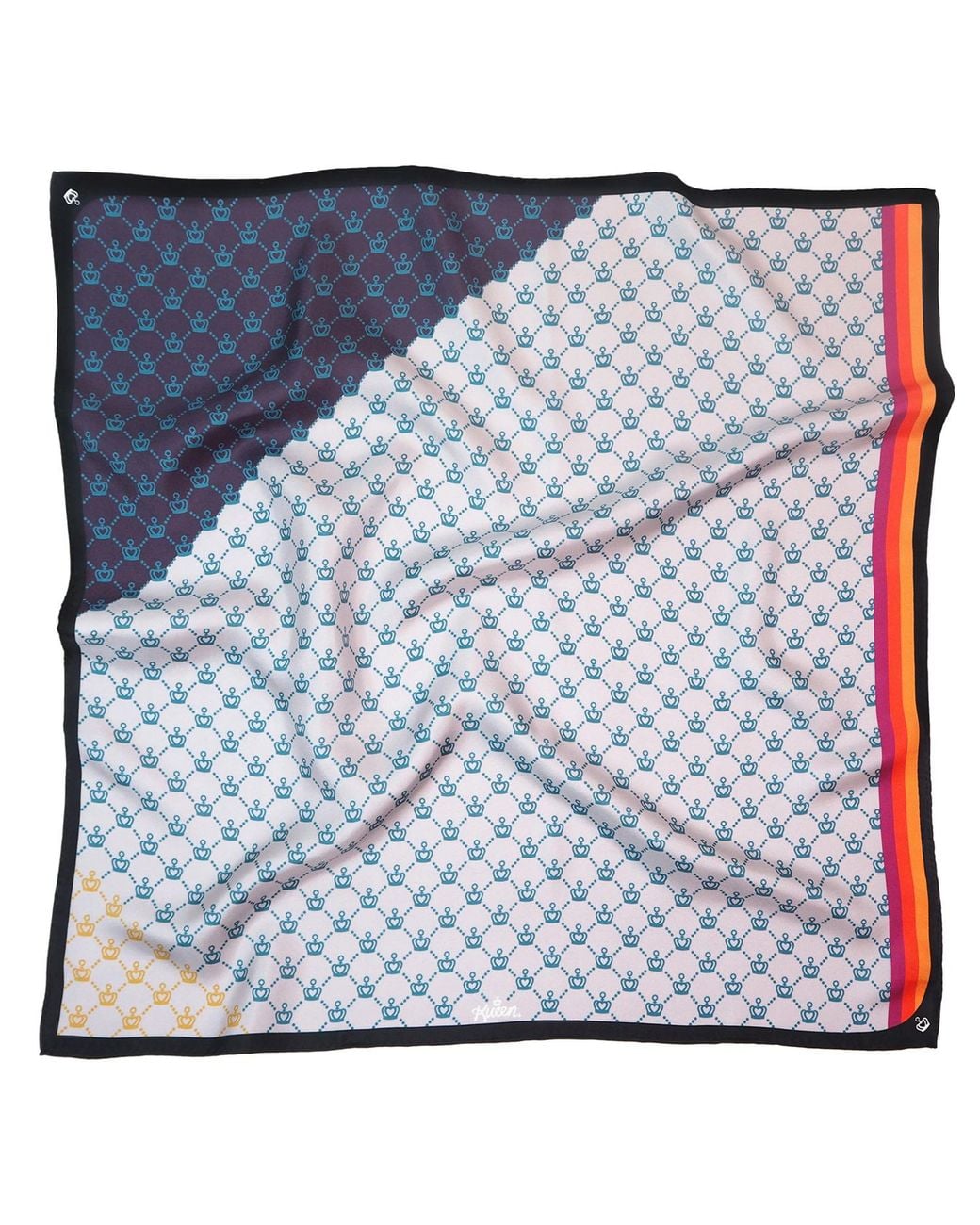 Kueen Blue Silk Scarf