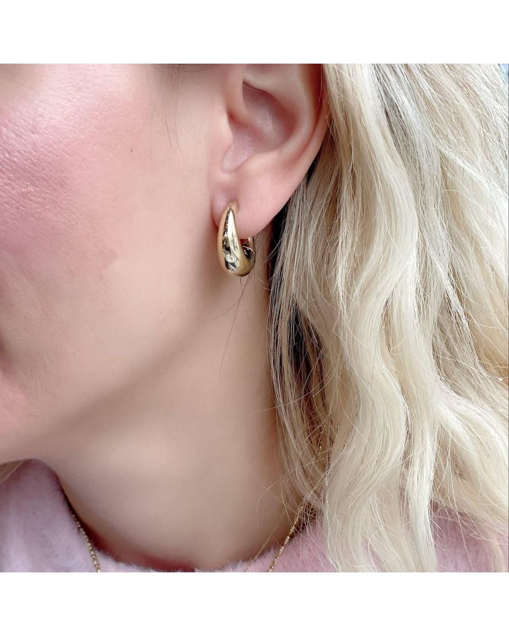 Ecce | Artisan Diamonds Metallic 14K Solid Handmade Signature Bomb Hoop Earring