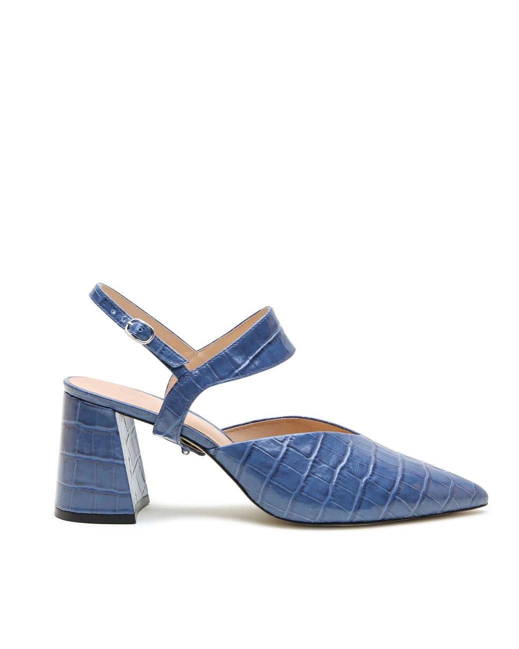 Alterre Blue Croc Elsie V Mule