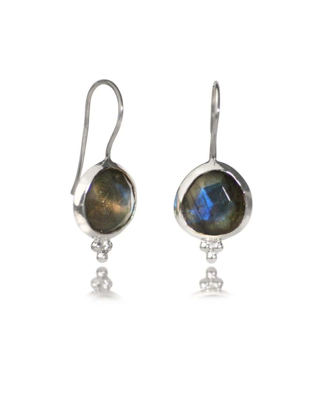 The Jewellery Store London Blue Labradorite 'You Are Loved' Hook Earrings
