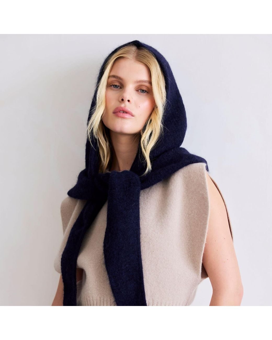 Arctic Fox & Co. Blue The Alpaca Hooded Scarf