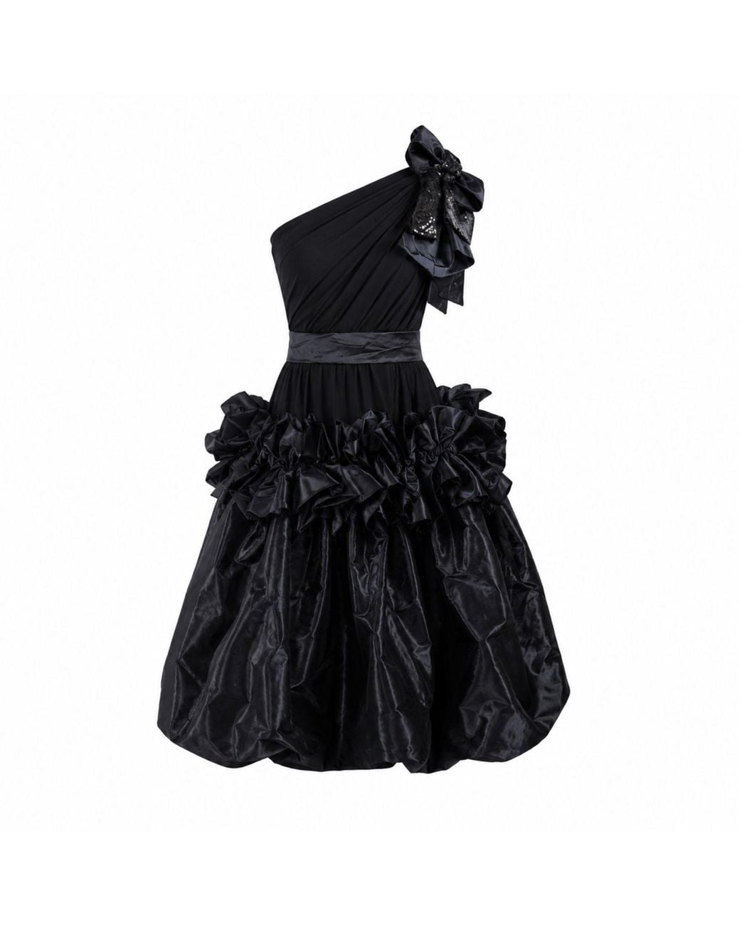 Miro Misljen Black One Shoulder Dress