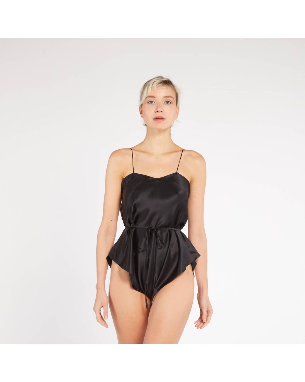 Maguy De Chadirac Black Classic Silk Teddy