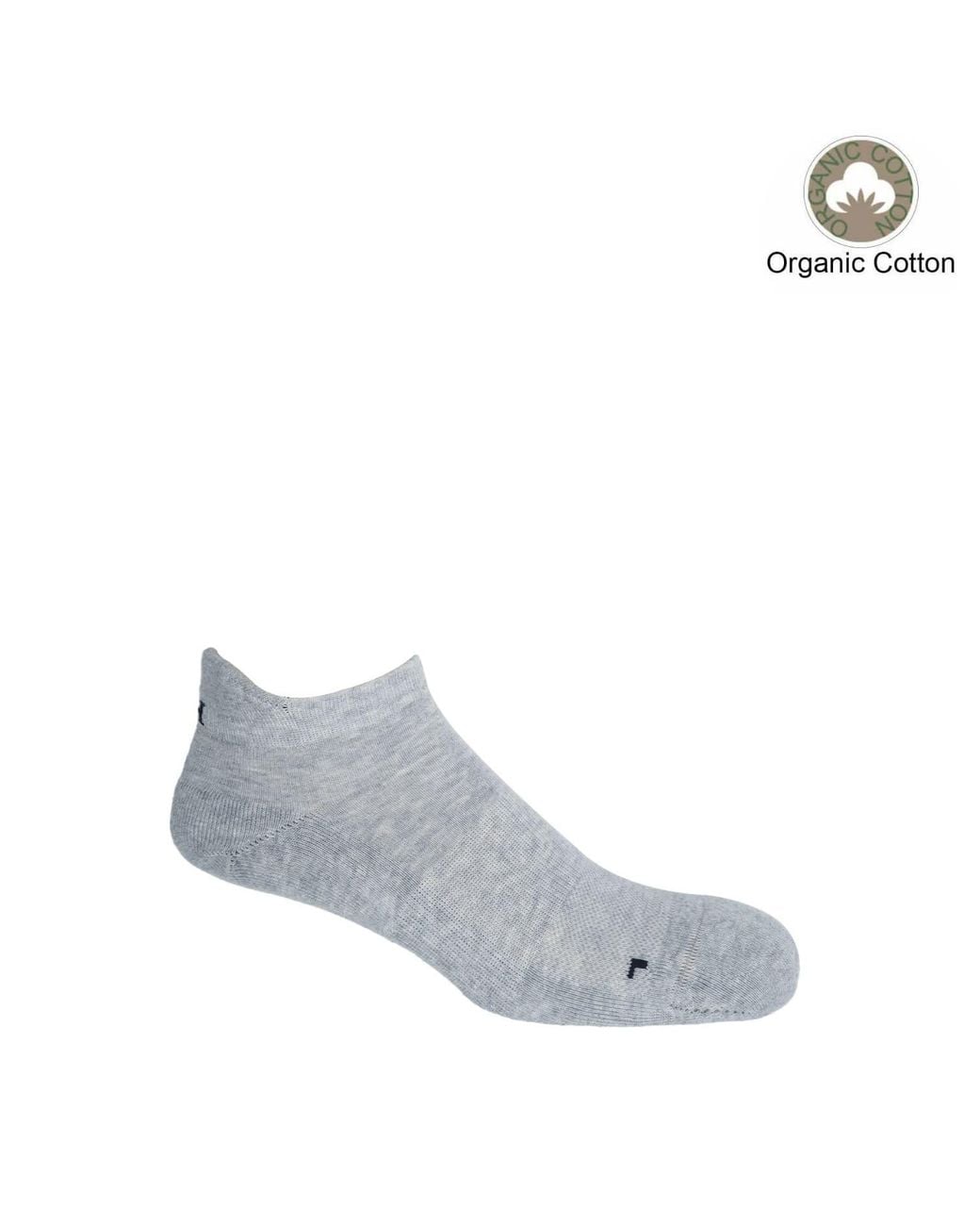 Peper Harow - Made in England Gray Organic Trainer Sport Socks – for men